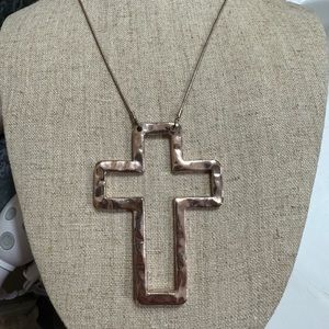 Rose gold cross necklace
